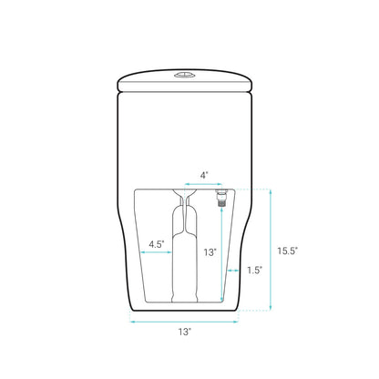 Sublime One-Piece Elongated Toilet Dual-Flush in Matte Black 1.1/1.6 gpf