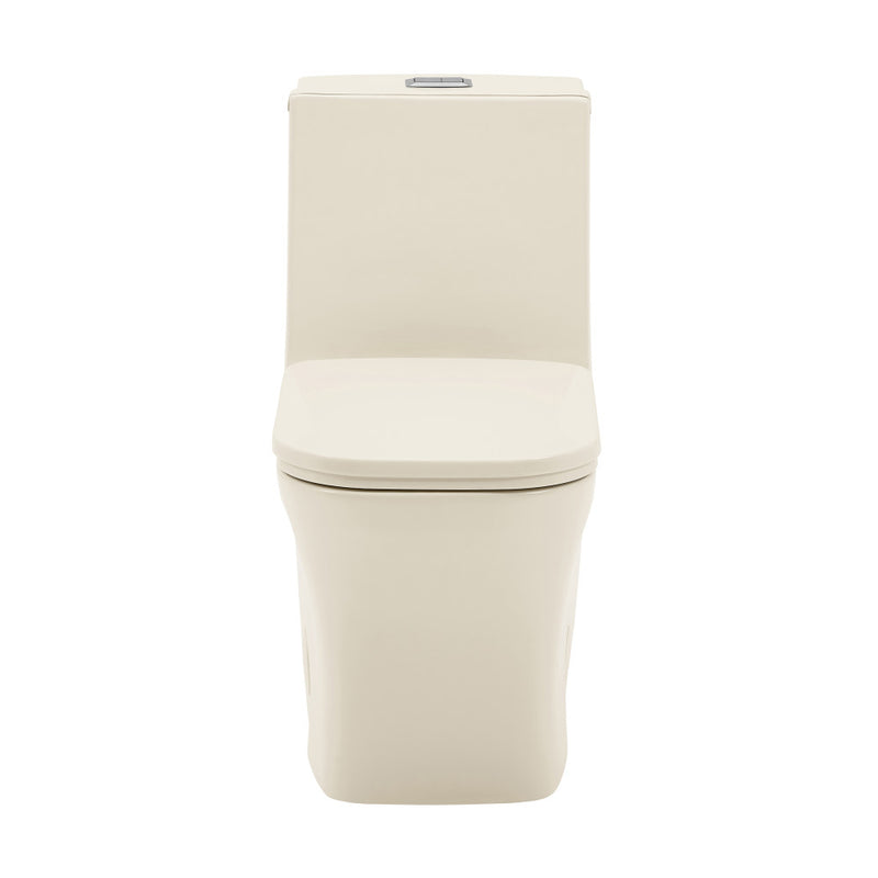 Concorde One Piece Square Toilet Dual Flush 1.1/1.6 gpf in Bisque
