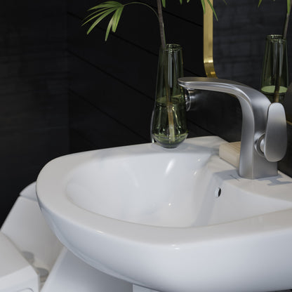 Chateau Single Hole, Single-Handle, Bathroom Faucet in Brushed Nickel