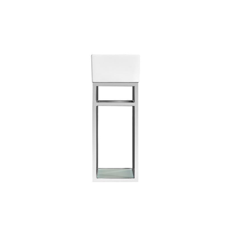 Pierre 19.5 Single, Open Shelf, Chrome Metal Frame Bathroom Vanity