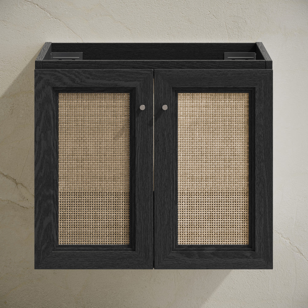 Classe 24" Wall-Mounted Bathroom Vanity in Black Oak without Sink Top