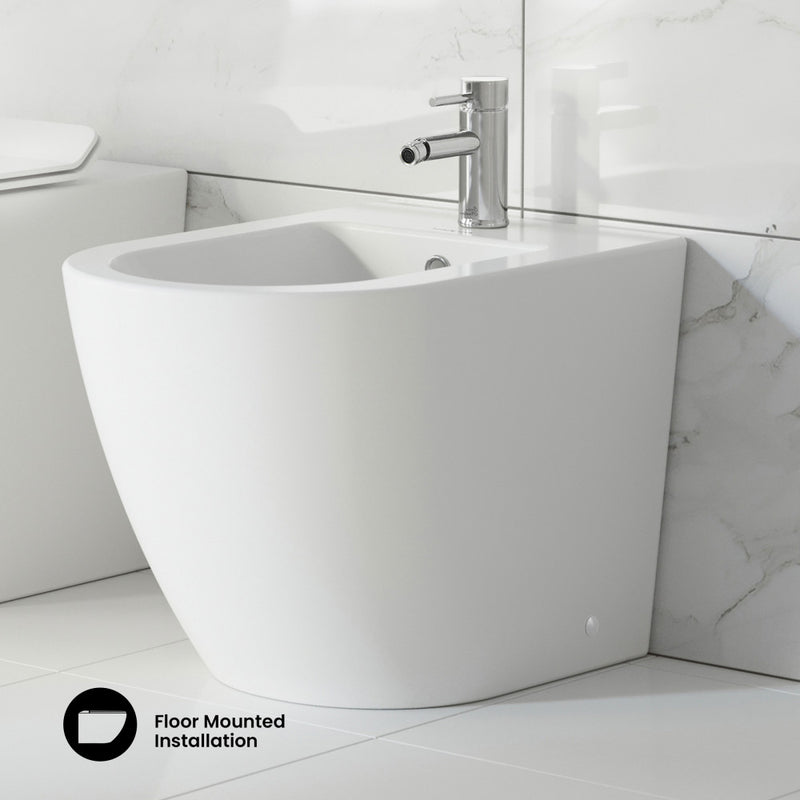 St. Tropez Floor Mount Classic Bidet in Glossy White