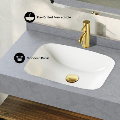 Avancer 36" Wall-Mounted Bathroom Vanity in Brown Oak with Charcoal Gray Sink Top