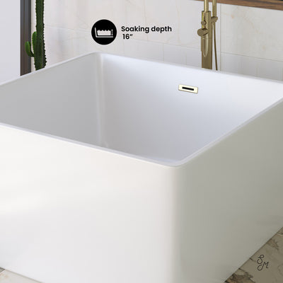 Voltaire 47" Square Freestanding Bathtub