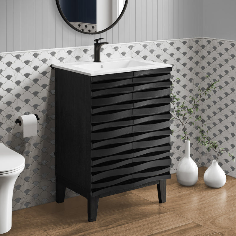Cascade 24" Bathroom Vanity in Black