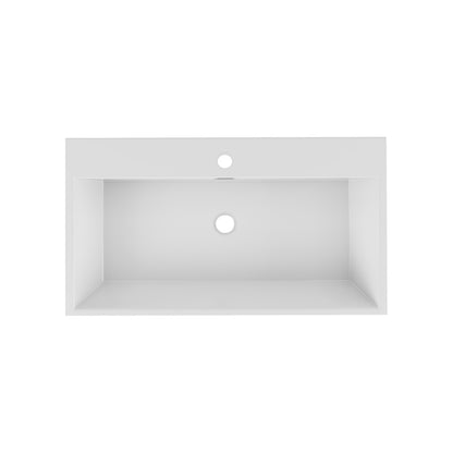 Concorde 30" Rectangle Console Sink with Brushed Gold Legs