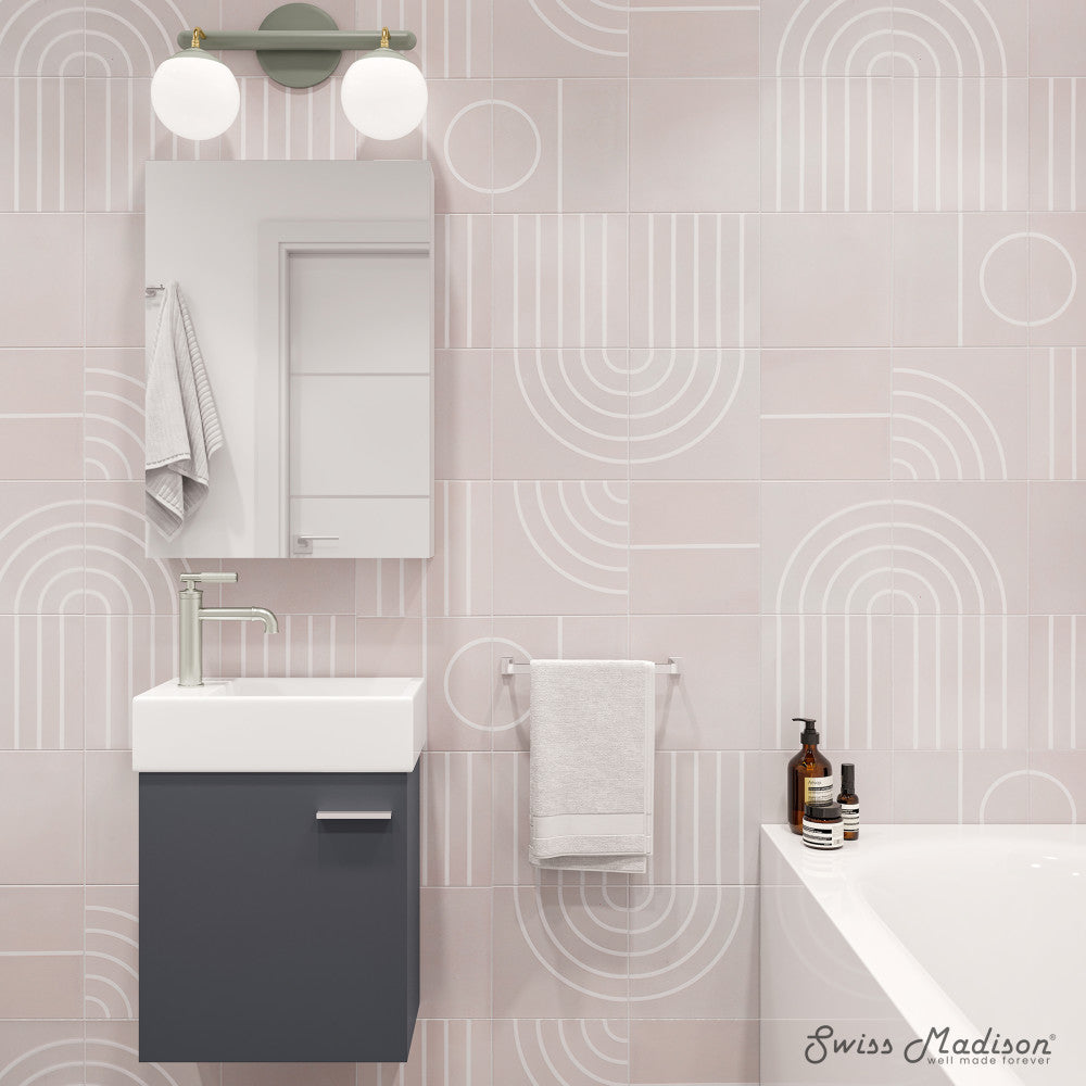 Colmer 18" Wall-Mounted Bathroom Vanity in Slate
