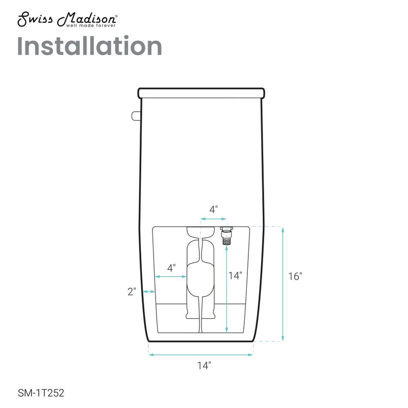 St. Tropez One Piece Elongated Toilet Right Side Flush 1.28 gpf