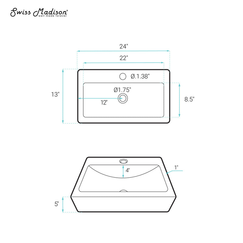 Rennes 24" Vessel Sink