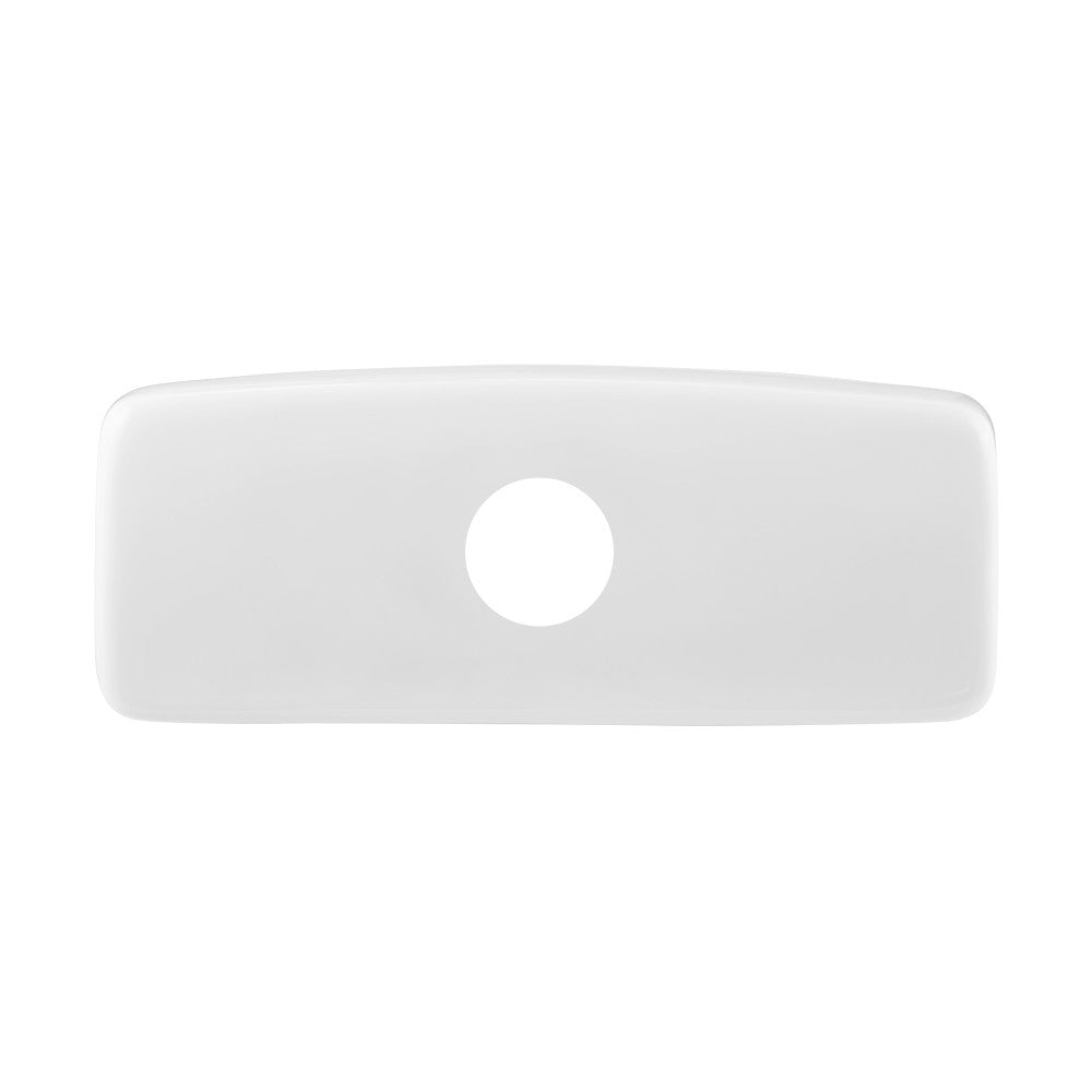 White Sublime II toilet tank lid with central flush hole, rectangular shape.
