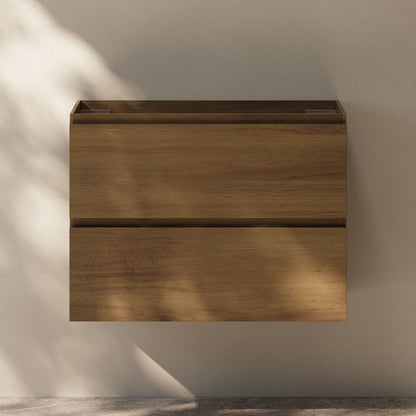 Liberte 30" Wall-Mounted Bathroom Vanity Cabinet without Top in Brown Oak