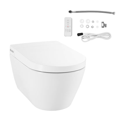 Pur Smart Wall-Hung Toilet with Bidet Bundle with Round Chrome Actuator