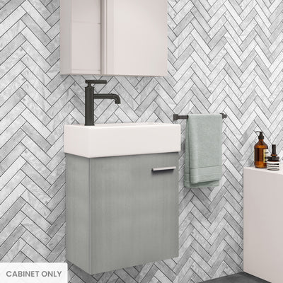 Colmer 18" Wall-Mounted Bathroom Vanity in Brushed Grey- Cabinet