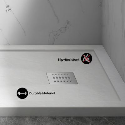 Terre B Series 60" x 32" Reversible Drain Shower Base