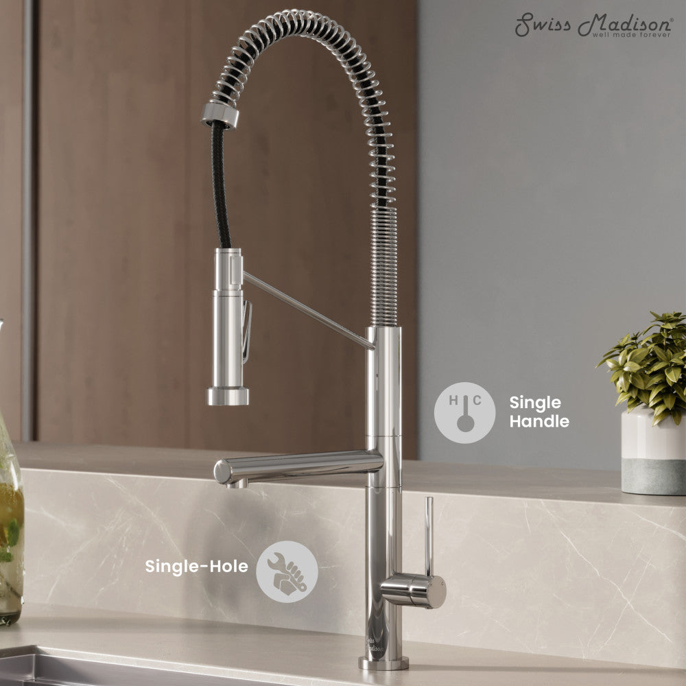 Nouvet Single Handle, Pull-Down Kitchen Faucet with Pot Filler in Chrome