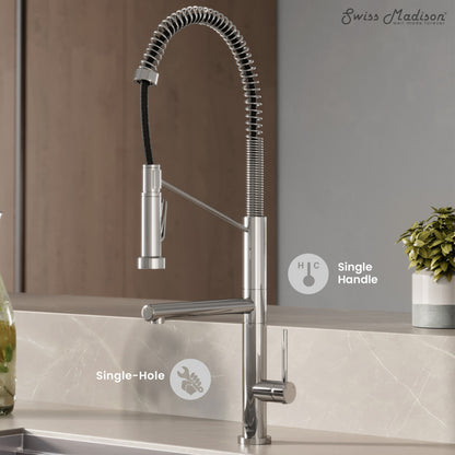 Nouvet Single Handle, Pull-Down Kitchen Faucet with Pot Filler in Chrome