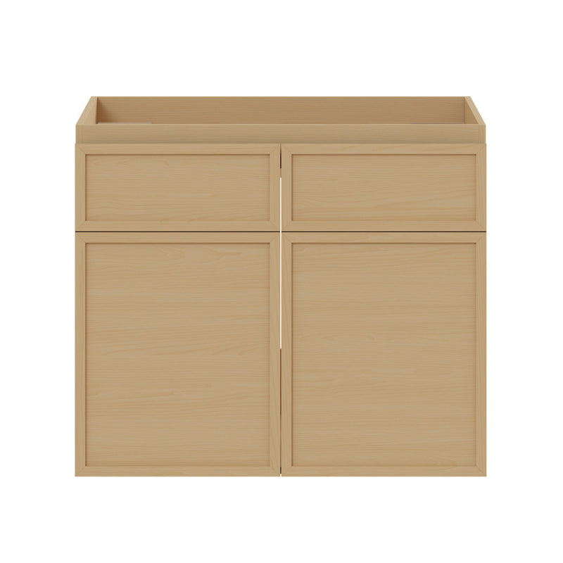 St. Tropez 24" Wall-Mounted Bathroom Vanity Cabinet without Top in Natural Oak