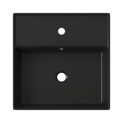 Claire 15" Ceramic Wall Mount Sink in Matte Black