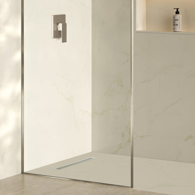 Voltaire 24" Stainless Steel Linear Shower Drain in Chrome