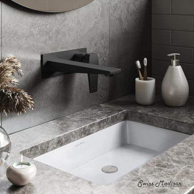 Voltaire Single-Handle, Wall-Mount, Bathroom Faucet in Matte Black