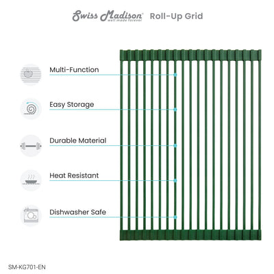 17" x 13" Kitchen Sink Grid, Green