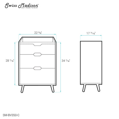 Brusque 24 Bathroom Vanity in White Oak -Cabinet Only (SM-BV350)