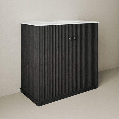 Lafayette 36" Freestanding Bathroom Vanity in Black Oak with Sink Top