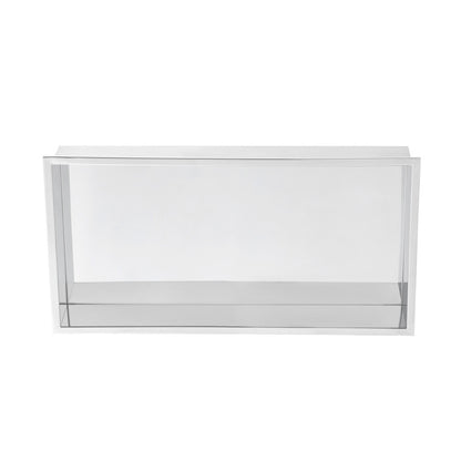 Voltaire 12" x 24" Stainless Steel Single Shelf Wall Niche in Polished Chrome