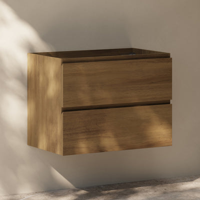 Liberte 30" Wall-Mounted Bathroom Vanity Cabinet without Top in Brown Oak