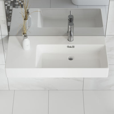 St. Tropez 36" Right Side Faucet Wall-Mount Bathroom Sink