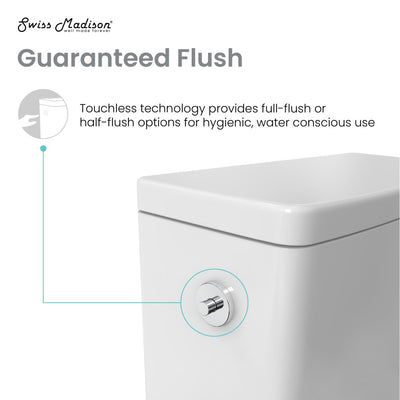 Carre One-Piece Square Toilet Dual-Flush 1.1/1.6 gpf, Touchless