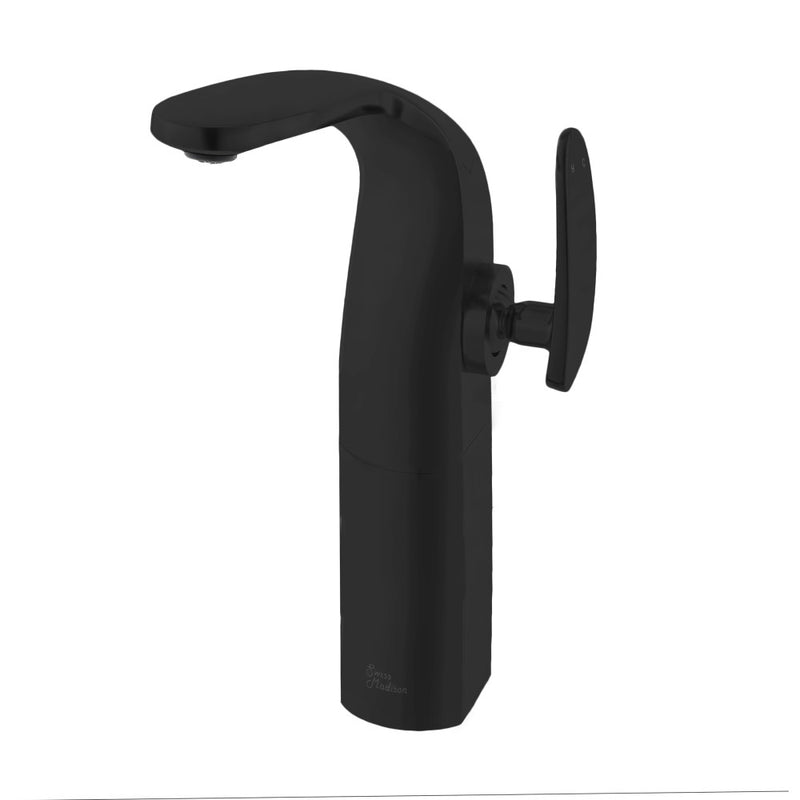 Chateau Single Hole, Single-Handle, High Arc Bathroom Faucet in Matte Black