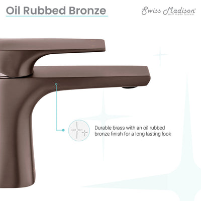 Monaco Single Hole, Single-Handle, Bathroom Faucet in Oil Rubbed Bronze