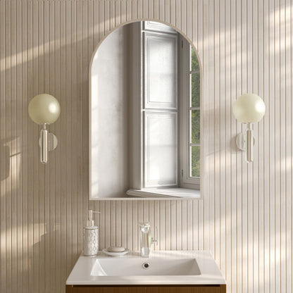 Porte 20 x 30 Arched Recessed/Wall Mount Medicine Cabinet with Mirror in Chrome