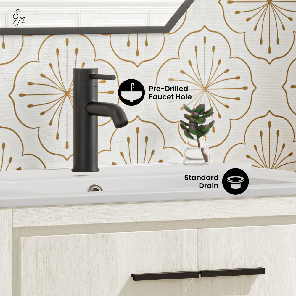 Virage 30" Freestanding Bathroom Vanity in White Oak