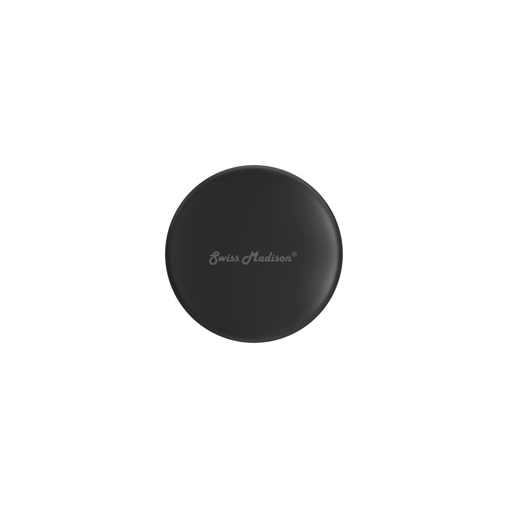Ceramic Bathroom Sink Non-Overflow Pop Up Drain in Matte Black
