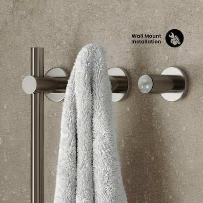 Monaco 2-Bar Electric Towel Warmer with Timer in Polished Chrome
