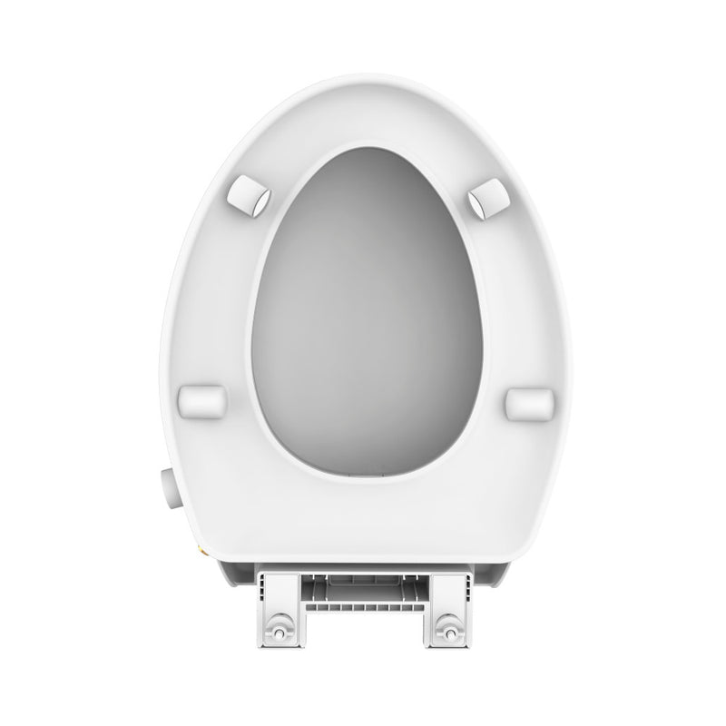 Ryse 3 in. Raised Elongated Soft Close ADA Compliant Toilet Seat with Bidet in Glossy White