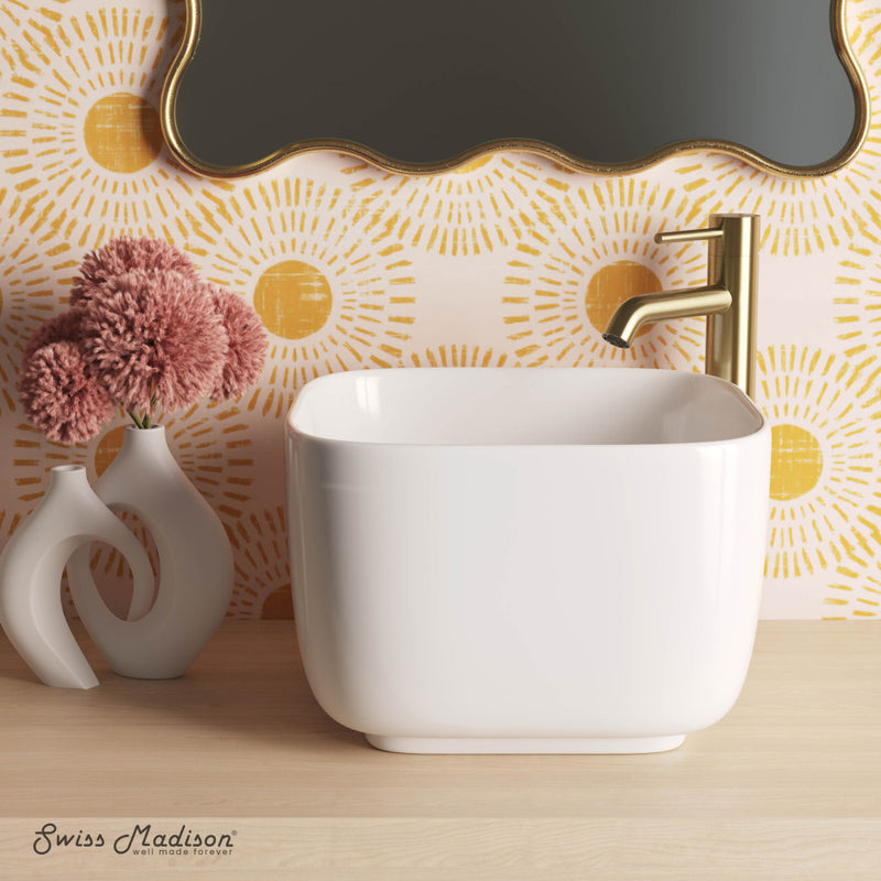 Carre 14.5" Square Vessel Bathroom Sink