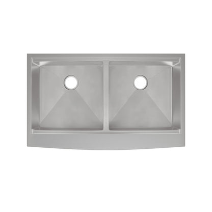 Rivage 36 x 22 Dual Basin Apron Kitchen Workstation Sink