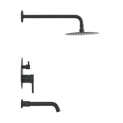 Ivy Single-Handle 1-Spray Tub and Shower Faucet in Matte Black (Valve Included)