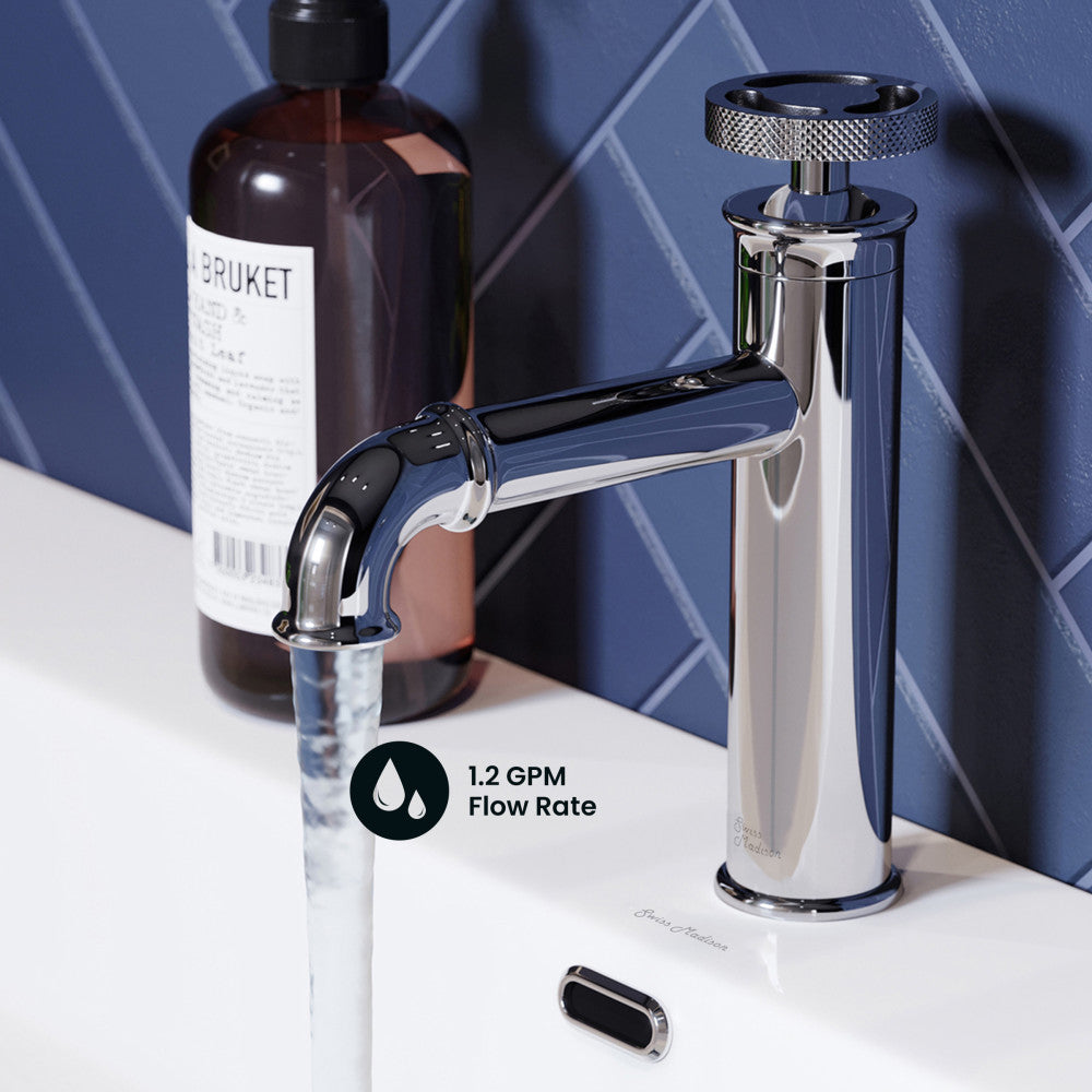 Avallon Single Hole, Single-Handle Wheel, Bathroom Faucet in Chrome