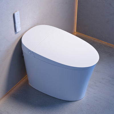 Viro V10 Smart Toilet 12” Rough-in ADA Height in Glossy White with Integrated Tank, Soft-close, Foot Sensor