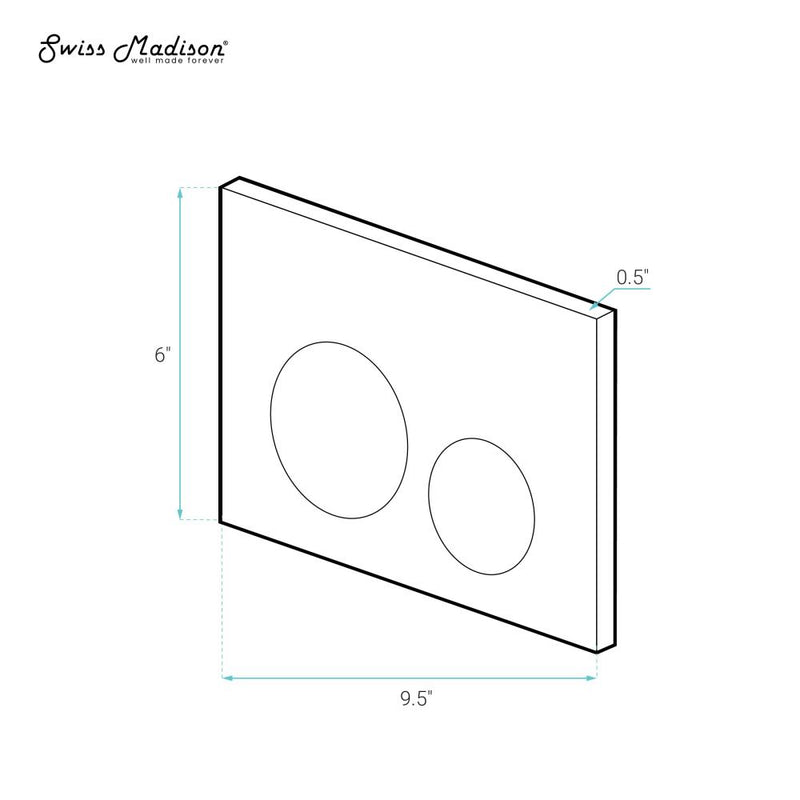 Wall Mount Dual Flush Actuator Plate with Round Push Buttons in Matte Red