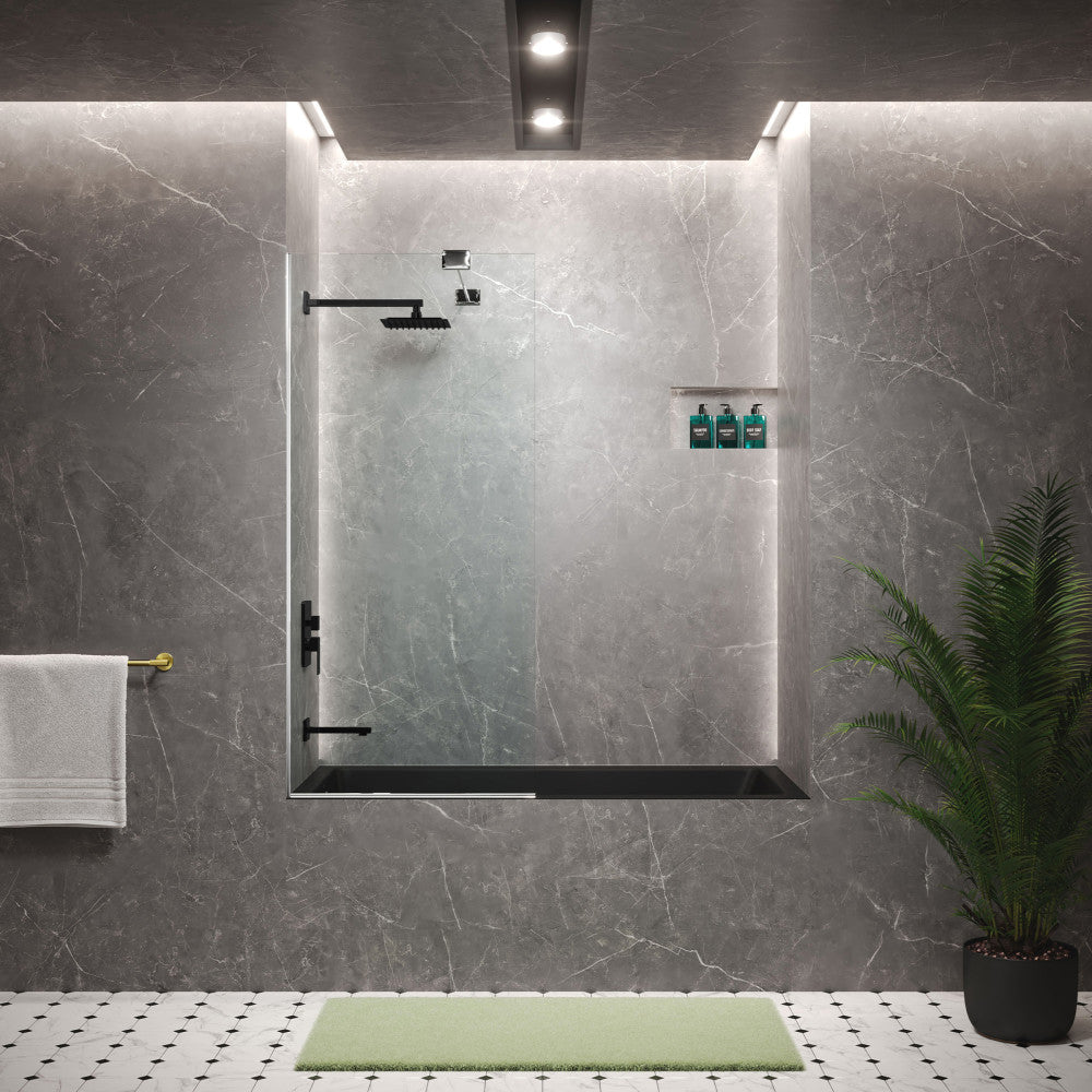 Concorde Single-Handle 1-Spray Tub and Shower Faucet in Matte Black (Valve Included)