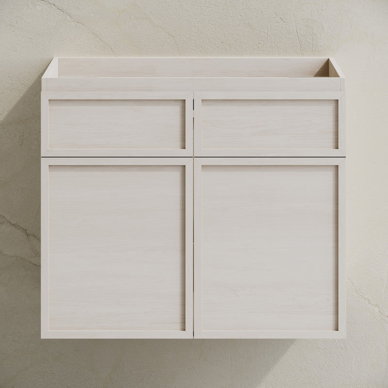 St. Tropez 24" Wall-Mounted Bathroom Vanity Cabinet without Top in White Oak