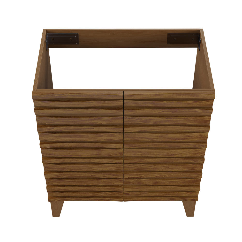 Cascade 30" Freestanding Bathroom Vanity Cabinet without Top in Brown Oak