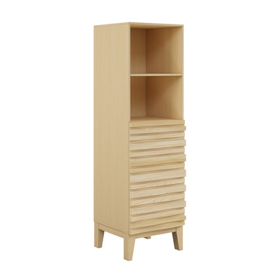 Cascade 17 x 17 x 60 Freestanding Linen Cabinet in Natural Oak