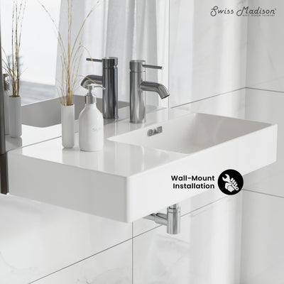 St. Tropez 30" Rectangle Wall-Mounted Sink with Right Side Faucet Mount