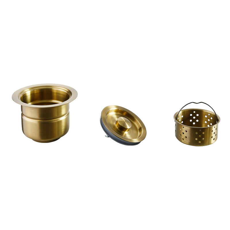 4.5" Stainless Steel Basket Drain in Gold